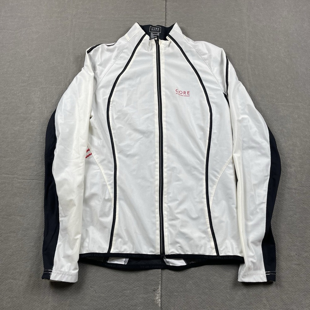 Gore Running Wear Jacket Womens Small White Windstopper Active‎ Shell Full Zip
